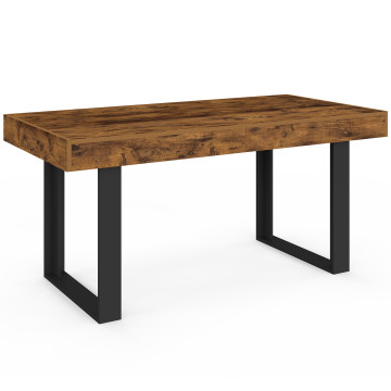 Table à manger extensible Brixton effet bois vieilli 160-200cm