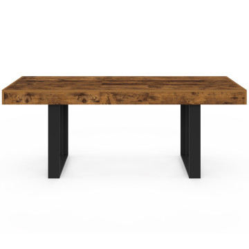 Table à manger extensible Brixton effet bois vieilli 160-200cm