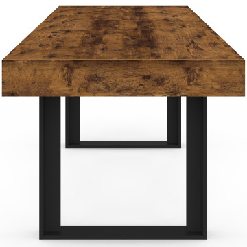 Table à manger extensible Brixton effet bois vieilli 160-200cm