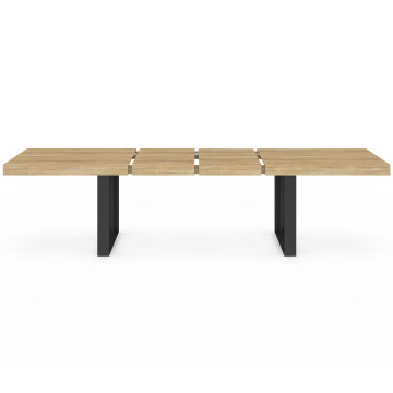 Table à manger extensible Brixton bois et noir 200-300cm