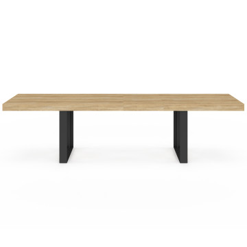 Table à manger extensible Brixton bois et noir 200-300cm