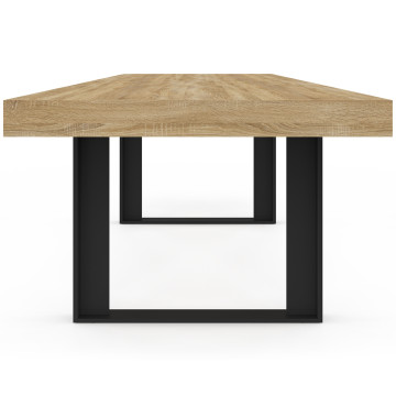 Table à manger extensible Brixton bois et noir 200-300cm