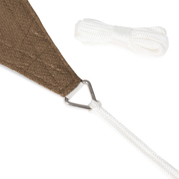 Voile d'ombrage rectangulaire taupe 4x6m