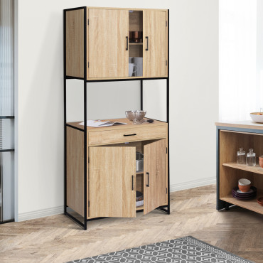 Meuble cuisine Memphis 2 niveaux 80x176cm