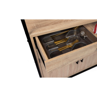 Meuble cuisine Memphis 2 niveaux 80x176cm