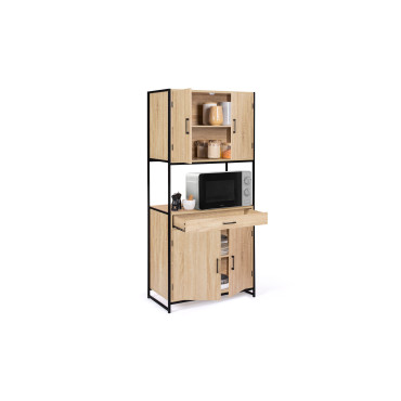 Meuble cuisine Memphis 2 niveaux 80x176cm
