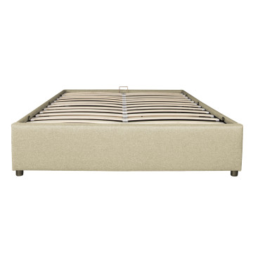 Lit coffre Otta 140x190cm tissu beige