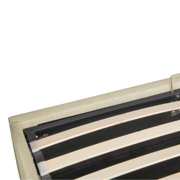 Lit coffre Otta 140x190cm tissu beige