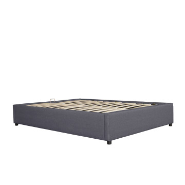 Lit coffre Otta 160x200cm tissu gris