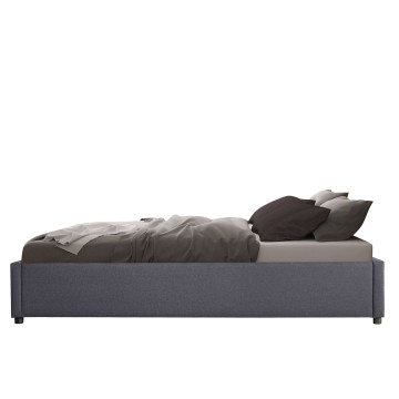Lit coffre Otta 160x200cm tissu gris