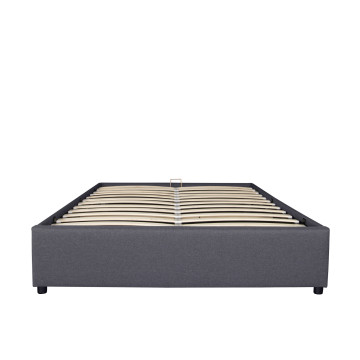 Lit coffre Otta 160x200cm tissu gris