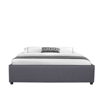 Lit coffre Otta 160x200cm tissu gris