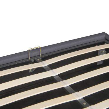 Lit coffre Otta 160x200cm tissu gris