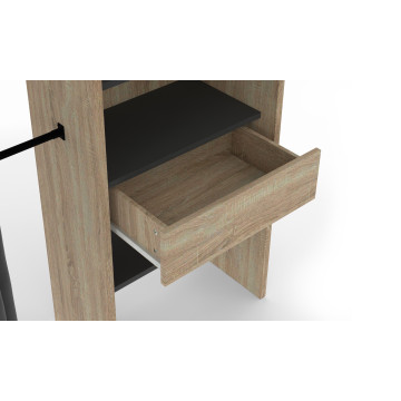 Dressing Aline extensible 120-170cm effet bois