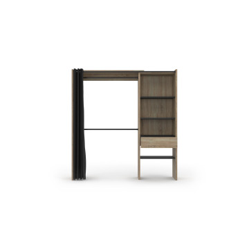 Dressing Aline extensible 120-170cm effet bois