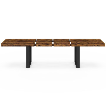 Table à manger extensible Brixton effet bois vieilli 200-300cm