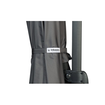 Parasol Sombra 360° rectangle 4x3m gris + housse