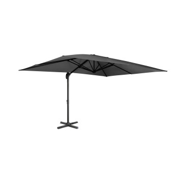 Parasol Sombra 360° rectangle 4x3m gris + housse