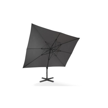 Parasol Sombra 360° rectangle 4x3m gris + housse