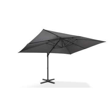 Parasol Sombra 360° rectangle 4x3m gris + housse