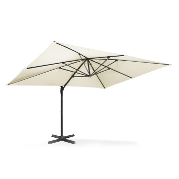 Parasol Sombra 360° rectangle 4x3m crème + housse