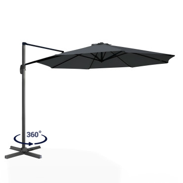 Parasol Sombra 360° rond Ø3m gris + housse