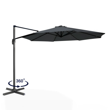 Parasol Sombra 360° rond Ø3m gris + housse