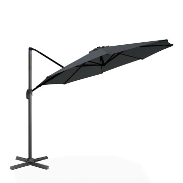 Parasol Sombra 360° rond Ø3m gris + housse