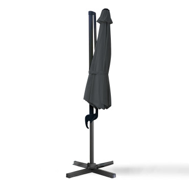 Parasol Sombra 360° rond Ø3m gris + housse