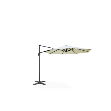 Parasol Sombra 360° rond Ø3m crème + housse