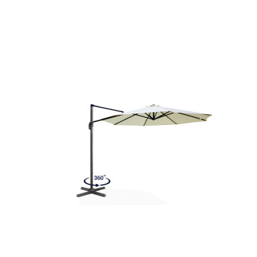 Parasol Sombra 360° rond Ø3m crème + housse