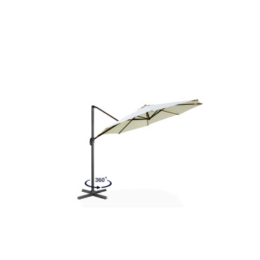 Parasol Sombra 360° rond Ø3m crème + housse