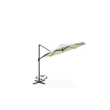 Parasol Sombra 360° rond Ø3m crème + housse