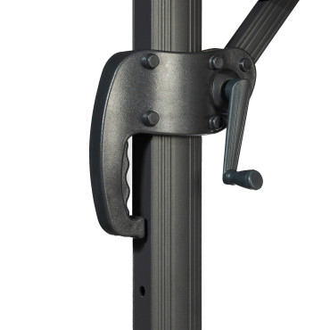 Parasol Sombra 360° carré 3m gris + housse