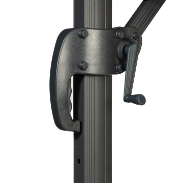 Parasol Sombra 360° carré 3m gris + housse