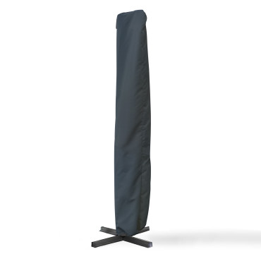 Parasol Sombra 360° carré 3m gris + housse