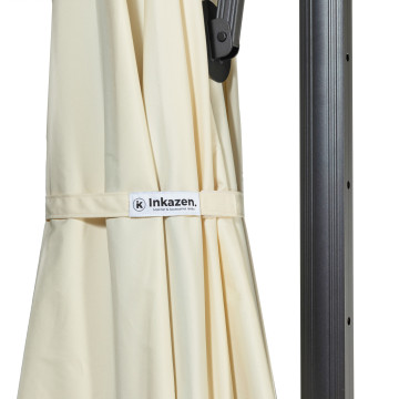 Parasol Sombra 360° carré 3m crème + housse