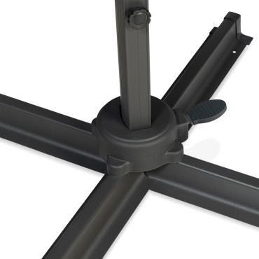 Parasol Sombra 360° carré 3m crème + housse