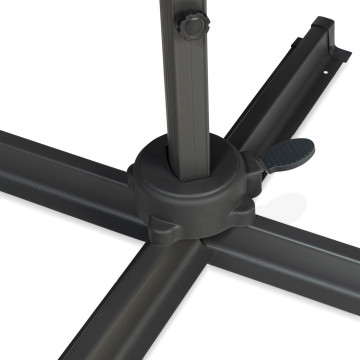 Parasol Sombra 360° carré 3m crème + housse