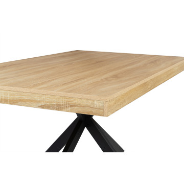 Table à manger Spider bois et noir 160cm