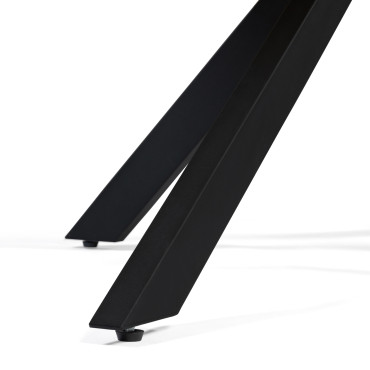 Table à manger Spider bois et noir 160cm