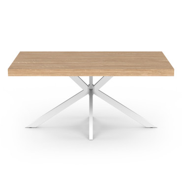 Table à manger Spider bois et blanc 160cm