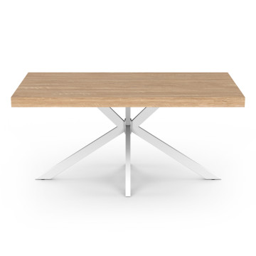 Table à manger Spider bois et blanc 160cm