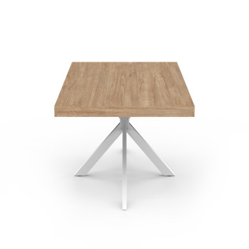 Table à manger Spider bois et blanc 160cm