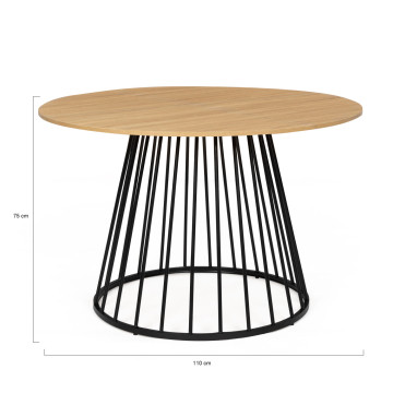 Table à manger ronde Adelle Ø110cm