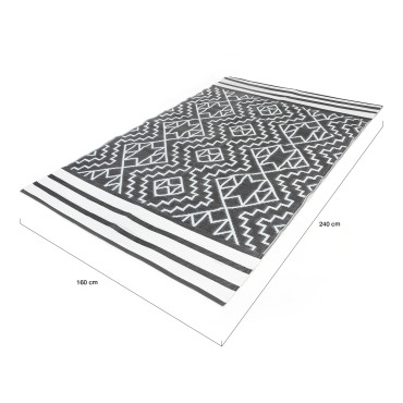 Tapis extérieur Inca 160x240cm gris