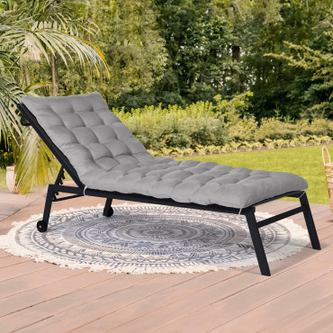 Coussin universel pour bain de soleil gris
