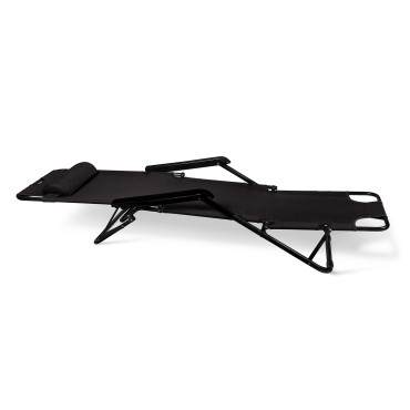 Fauteuils de jardin Relax double position noirs - lot de 2