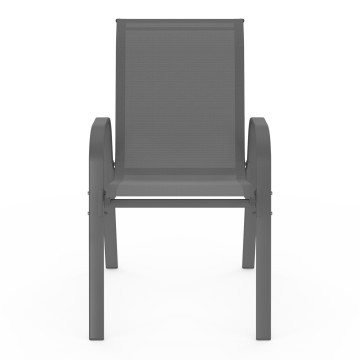 Chaises de jardin empilables textilène mix couleurs - lot de 4