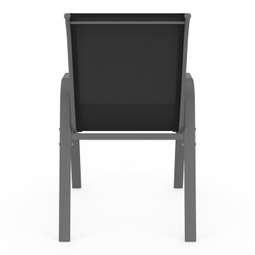 Chaises de jardin empilables textilène mix couleurs - lot de 6